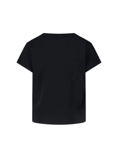 Mm6 Maison Margiela Crew Neck Short Sleeves Top In Black