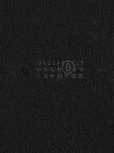 Mm6 Maison Margiela Crew Neck Short Sleeves Top In Black