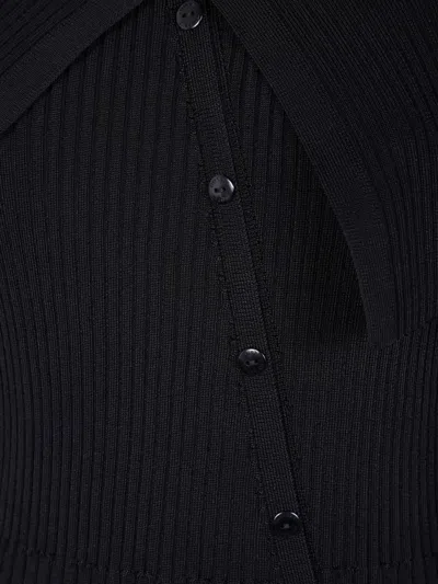 Twinset Twin-set Black Dress With Front Button Fastening In Black