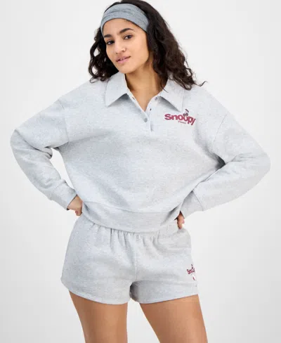 Grayson Threads, The Label Juniors' Collared Snoopy Sweatshirt