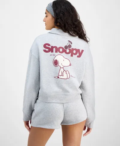 Grayson Threads, The Label Juniors' Collared Snoopy Sweatshirt