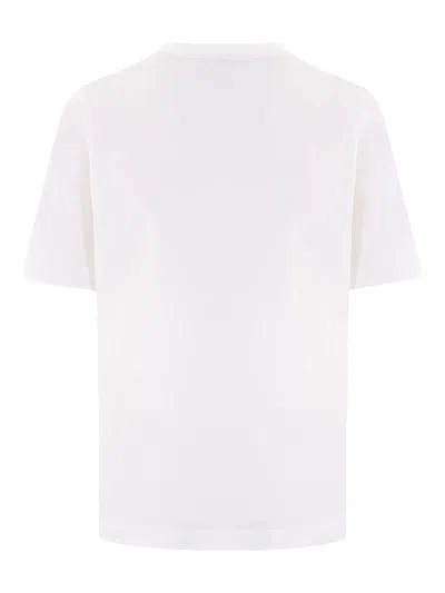 Brunello Cucinelli White Crew Neck T-shirt In White