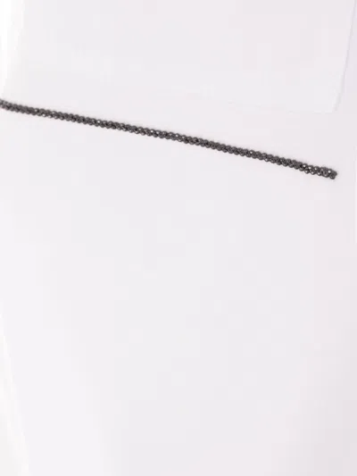 Brunello Cucinelli White Crew Neck T-shirt In White