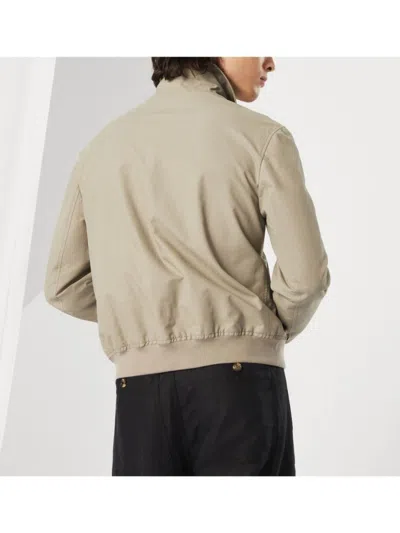 Brunello Cucinelli Men's Khaki Green Bomber Jacket In Gray