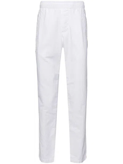 James Perse Relaxed Fit Textured Trousers With Elasticated Waist In White
