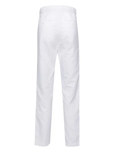 James Perse Relaxed Fit Textured Trousers With Elasticated Waist In White