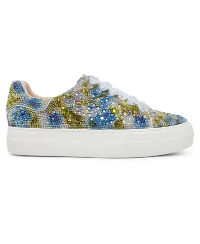 Betsey Johnson Sidny Crystal Pavé Platform Sneaker