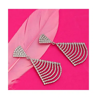 Sohi Bling Drop Earrings In Metallic