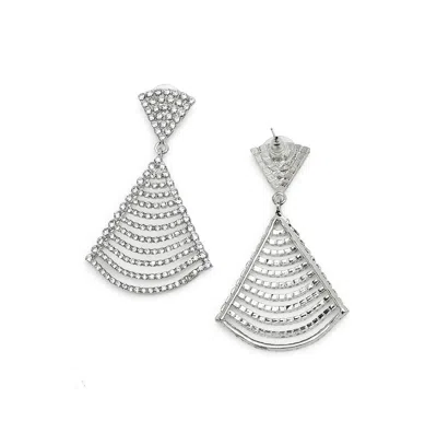 Sohi Bling Drop Earrings In Metallic