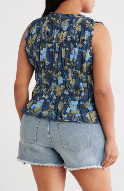 Treasure & Bond Print Shirred Tank