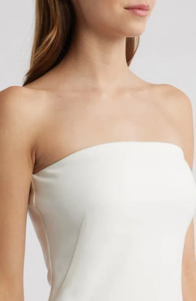 Rag & Bone Irina Mixed Media Strapless Maxi Dress In White