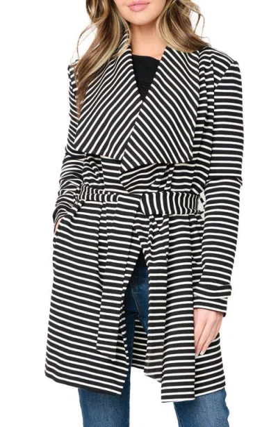 Gibsonlook Belted Ponte Topper Jacket In Black
