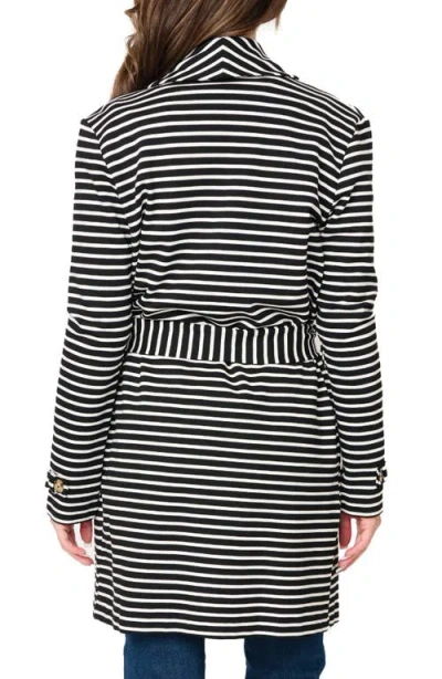 Gibsonlook Belted Ponte Topper Jacket In Black