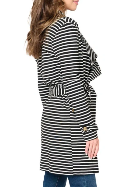 Gibsonlook Belted Ponte Topper Jacket In Black