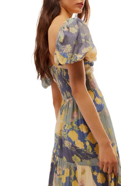 Free People Sundrenched Floral Tiered Maxi Sundress In Multi