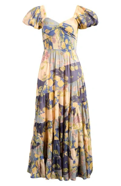 Free People Sundrenched Floral Tiered Maxi Sundress In Multi