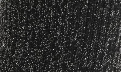 High Heel Jungle Metallic Sheer Panel Stretch Cotton Blend Quarter Socks In Black