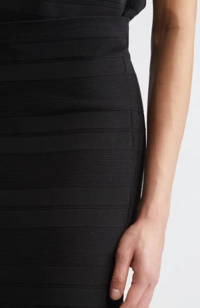 Carolina Herrera Stripe Knit Trumpet Skirt In Blue