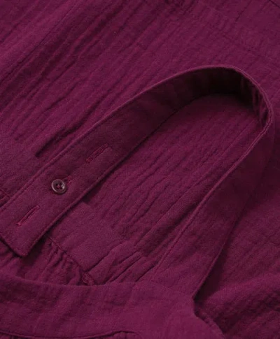 Pact Organic Cotton Double Gauze Square Neck Cami In Burgundy