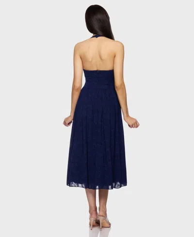 Alex & Sophia Juniors' Halter Midi Dress In Blue