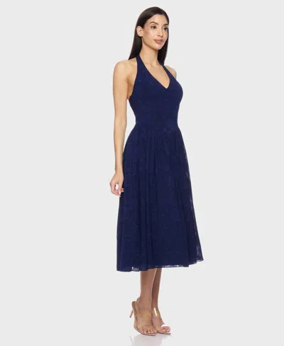 Alex & Sophia Juniors' Halter Midi Dress In Blue