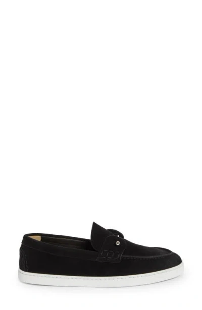 Christian Louboutin Loafers With Contrast Sole And Stitching Accents In Black
