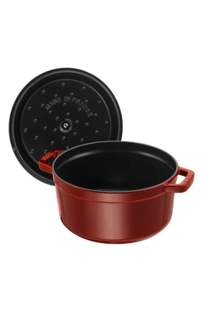 Staub 5.5-quart Enameled Cast Iron Dutch Oven In Red