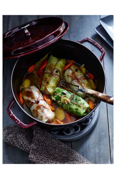 Staub 5.5-quart Enameled Cast Iron Dutch Oven In Red