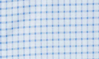 Lorenzo Uomo Trim Fit Textured Grid Cotton Dress Shirt In Blue