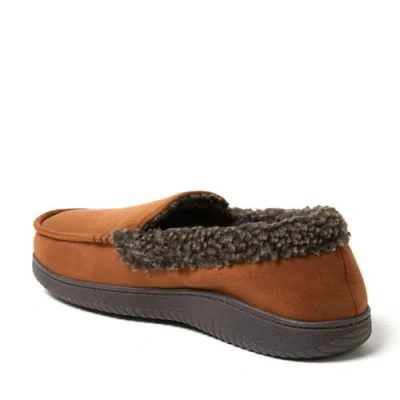 Dearfoams Alexander Microsuede Moccasin Slipper In Brown