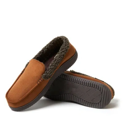 Dearfoams Alexander Microsuede Moccasin Slipper In Brown