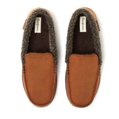 Dearfoams Alexander Microsuede Moccasin Slipper In Brown