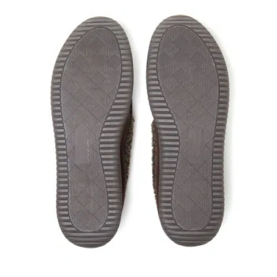 Dearfoams Alexander Faux Shearling Moccasin Slipper In Brown