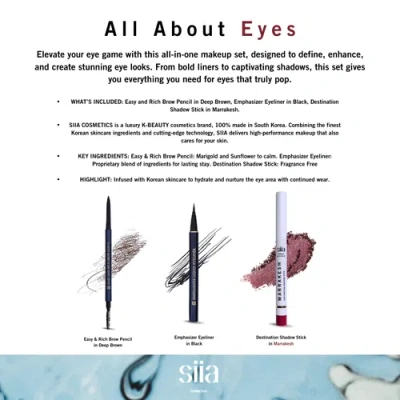 Siia Cosmetics 3-pc. All About Eyes Set
