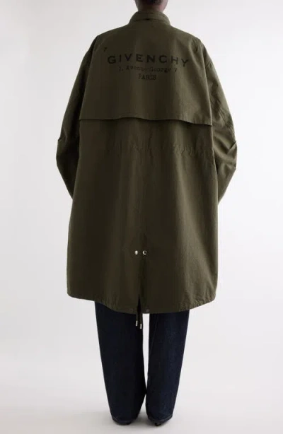 Givenchy Cocoon Parka In Green