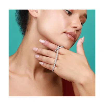 Sohi Intertwine Cocktail Ring In Metallic