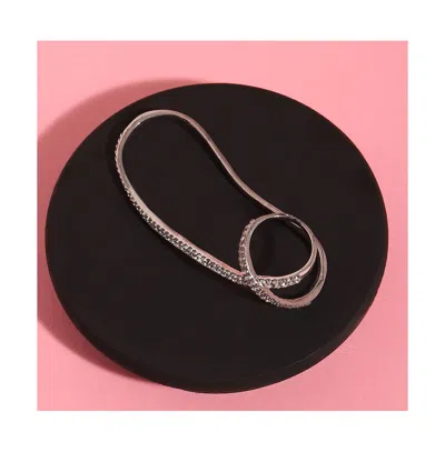Sohi Intertwine Cocktail Ring In Metallic