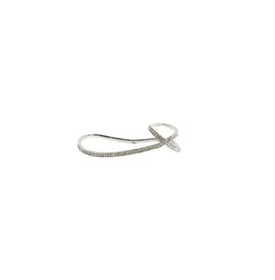 Sohi Intertwine Cocktail Ring In Metallic