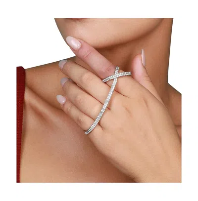 Sohi Intertwine Cocktail Ring In Metallic