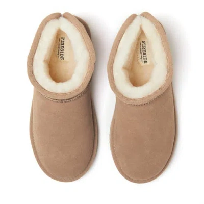Dearfoams Fireside Riverland Genuine Shearling Micro Bootie
