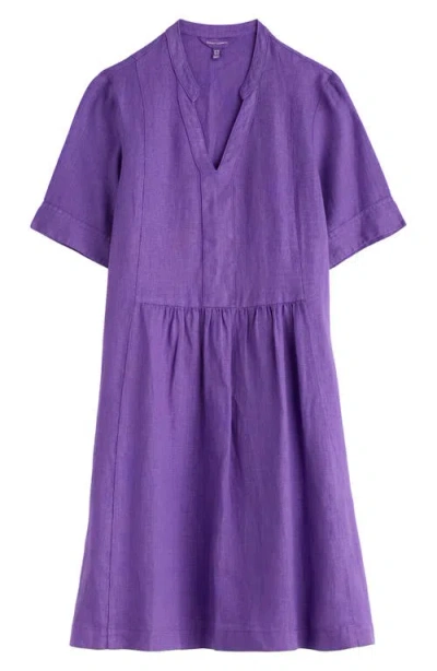 Seasalt Cornwall Draw Kiln Linen Dress In Purple