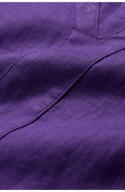 Seasalt Cornwall Draw Kiln Linen Dress In Purple