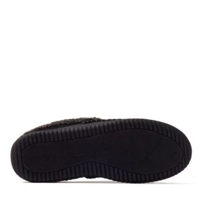 Dearfoams Marshall Microsuede Moccasin Toe Clog Slipper In Black