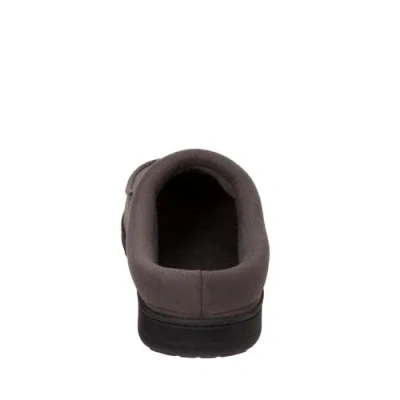 Dearfoams Brendan Perforated Moccasin Toe Clog Slipper In Gray