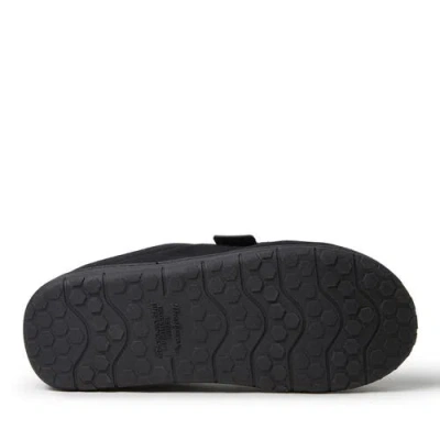Dearfoams Mens Brendan Perforated Microsuede Moc Toe Clog In Black