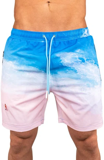 Maceoo Swim Lion Beach Swim Trunks In Multi