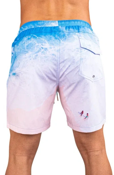 Maceoo Swim Lion Beach Swim Trunks In Multi