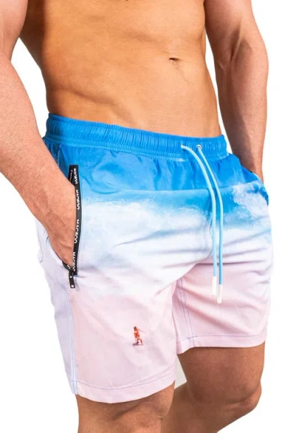Maceoo Swim Lion Beach Swim Trunks In Multi