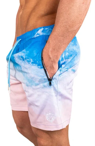 Maceoo Swim Lion Beach Swim Trunks In Multi