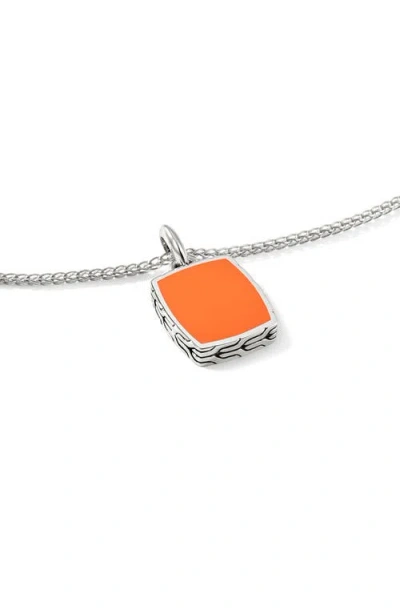 John Hardy Tag Necklace Sterling Silver In Metallic